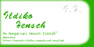 ildiko hensch business card